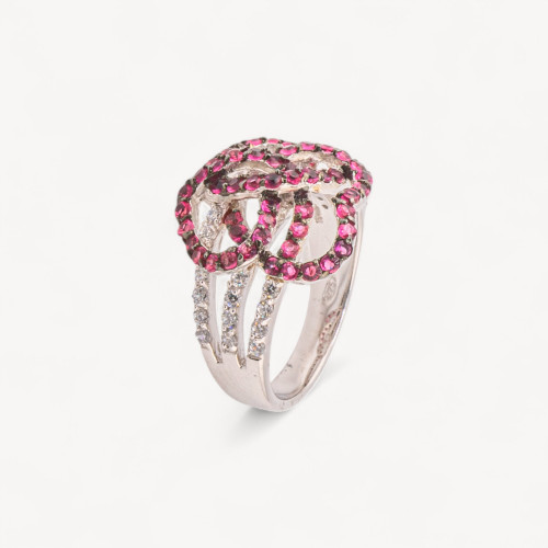 Anillo Joya Plata 925 con Circonitas MOD.2742 15,5x20,4mm