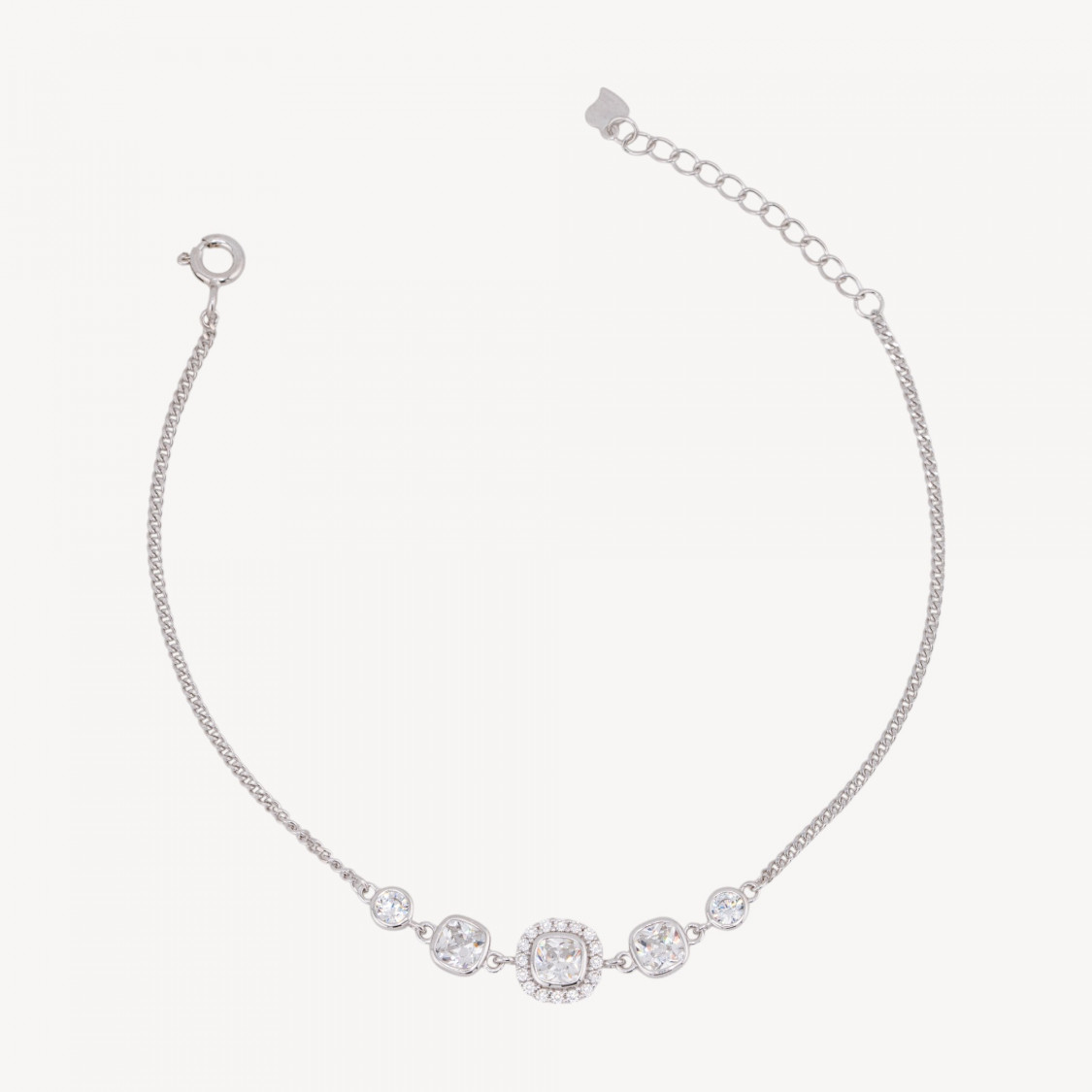 Bracciale In Argento 925 Con Zirconi Multi Punti Luce MOD1544 Rodiato-ARGENT 925 | Worldofjewel.com