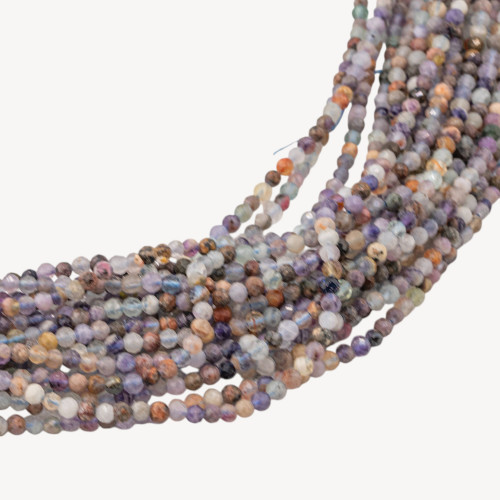 Perles de fluorite taillées en diamant 3,5 mm