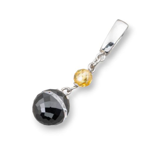 Colgante de Plata 925 con Circonitas 12x46mm