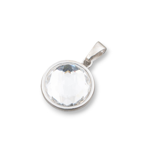 Pendentif en argent 925 avec zircone 14x21mm