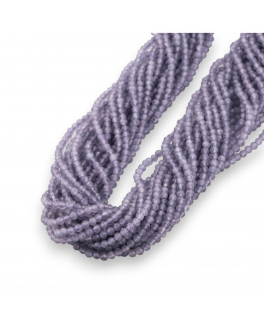 Occhio Di Gatto Perlina Tonda Sfaccettata Diamond Cut 2,5mm Viola-ŒIL DE CHAT | Worldofjewel.com