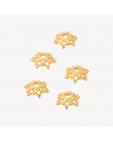 Componente Coppette In Argento 925 11mm 5pz Dorato-TASSES PERFORÉES | Worldofjewel.com