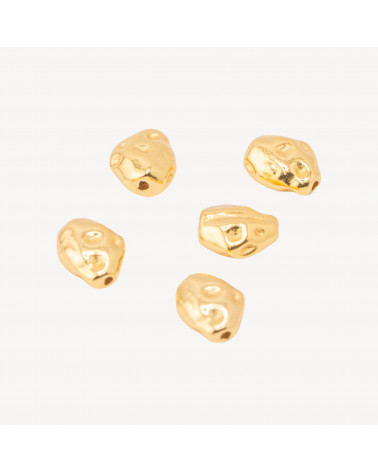 Componente Distanziatore Perline In Argento 925 Pepita 7x8,5mm 5pz Dorato-PAVE' CONNECTEURS | Worldofjewel.com