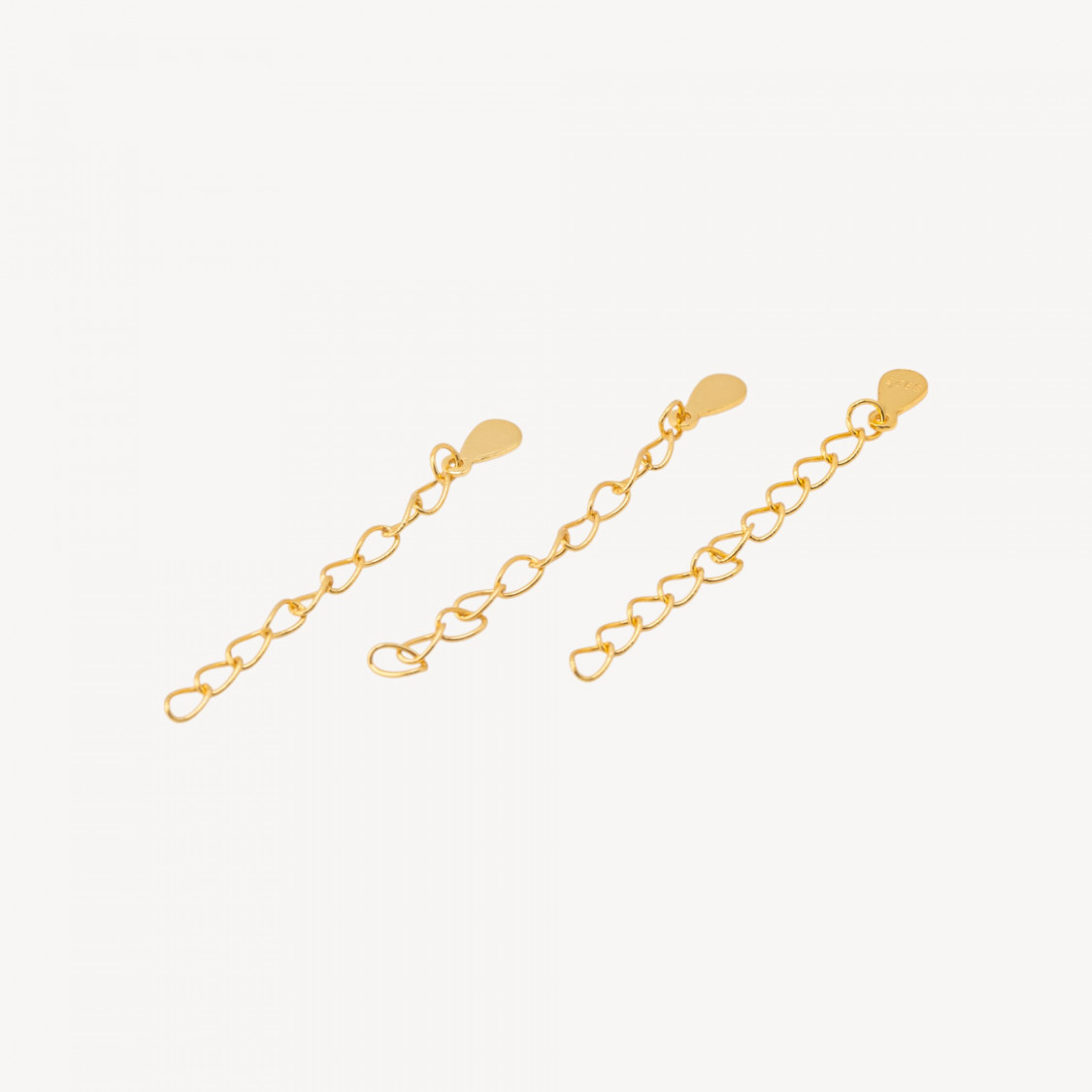 Connettore Catena Estensore In Argento 925 3cm 10pz Dorato-CATENE IN ARGENTO 925 | Worldofjewel.com