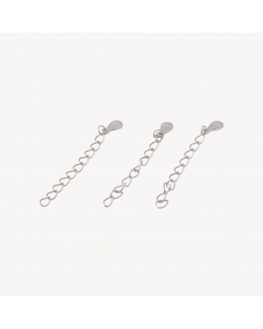 Connettore Catena Estensore In Argento 925 3cm 10pz Rodiato-CATENE IN ARGENTO 925 | Worldofjewel.com