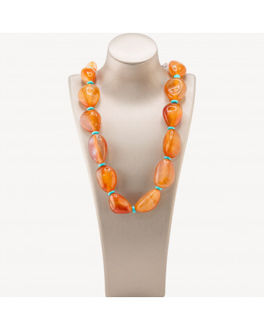 Collana Di Pietre Dure Sasso Burattato 22-28mm-COLLANE DI PIETRE DURE | Worldofjewel.com