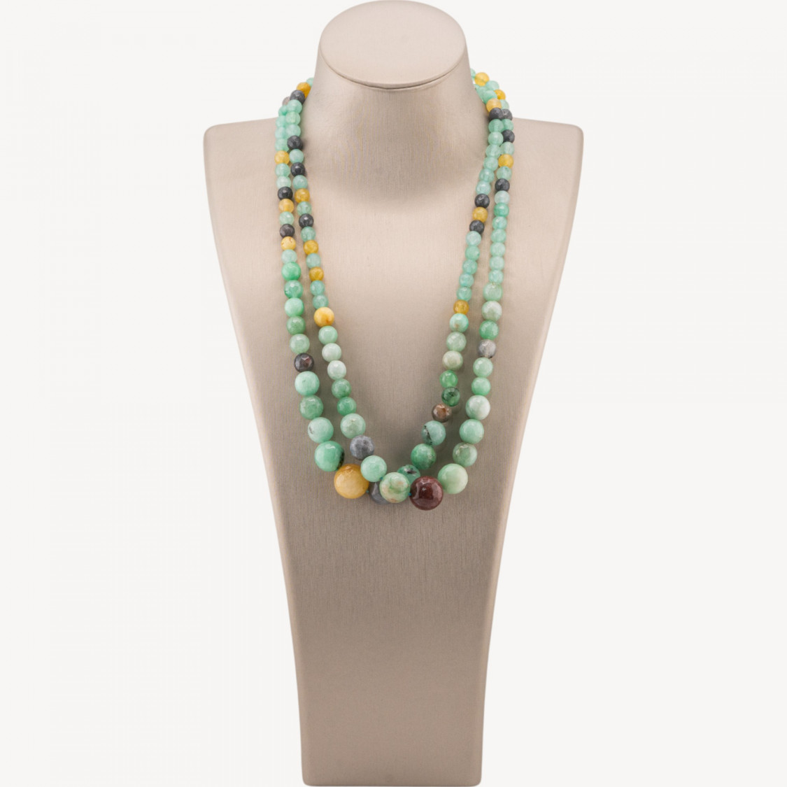 Collana Di Pietre Dure a Gradazione 6-14mm 2pz Amazzonite-COLLANE DI PIETRE DURE | Worldofjewel.com