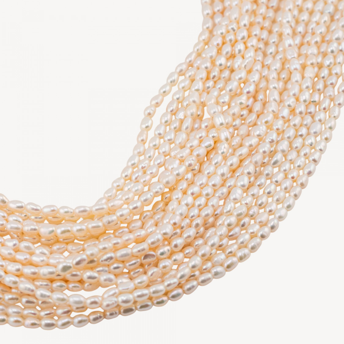 River Pearls Mikroperlen Reiskorngröße 2,8–3,2 mm AAA Weiß-NATÜRLICHE SÜSSWASSER-FLUSS-MIKROPERLEN | Worldofjewel.com