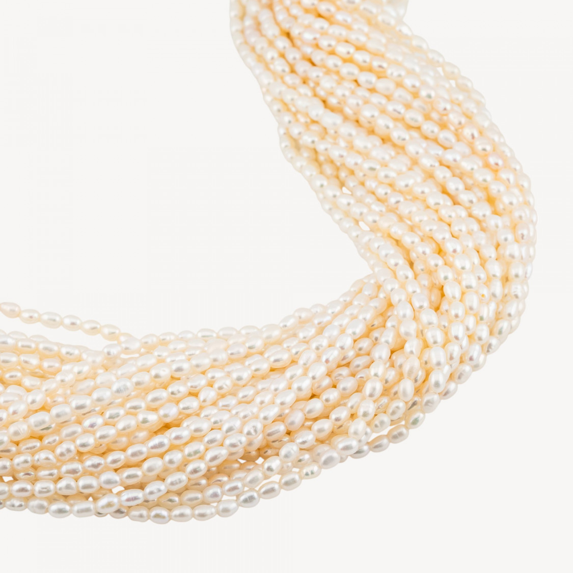 Perle Di Fiume Microperle Chicco Di Riso 3,2-3,6mm AAA Bianco-MICRO PERLES DE RIVIÈRE D'EAU DOUCE NATURELLES | Worldofjewel.com
