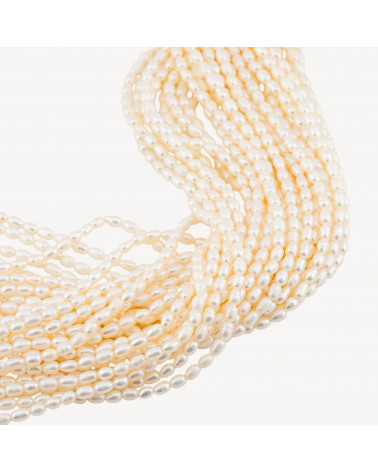 Perle Di Fiume Microperle Chicco Di Riso 3,5-4mm AAA Bianco-MICRO PERLES DE RIVIÈRE D'EAU DOUCE NATURELLES | Worldofjewel.com