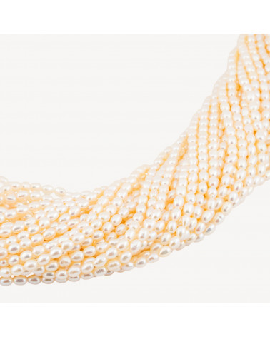 Perle Di Fiume Microperle Chicco Di Riso 3,8-4,2mm AAA Bianco-MICRO PERLES DE RIVIÈRE D'EAU DOUCE NATURELLES | Worldofjewel.com