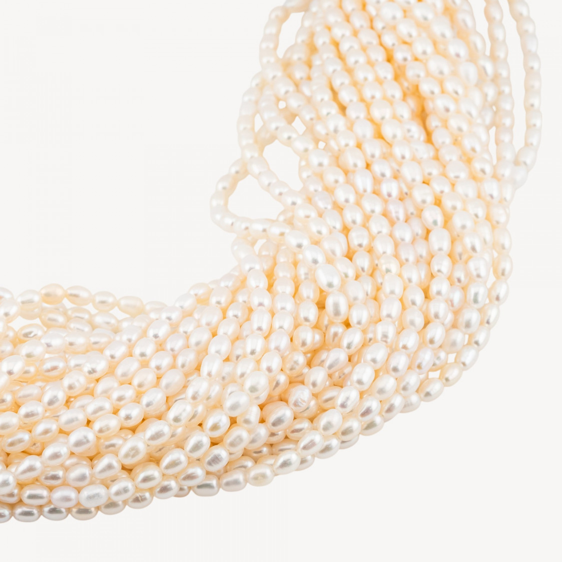 Perle Di Fiume Microperle Chicco Di Riso 4,3-4,6mm AAA Bianco-MICRO PERLES DE RIVIÈRE D'EAU DOUCE NATURELLES | Worldofjewel.com