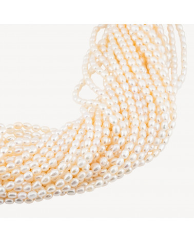 Perle Di Fiume Microperle Chicco Di Riso 4,3-4,6mm AAA Bianco-MICRO PERLES DE RIVIÈRE D'EAU DOUCE NATURELLES | Worldofjewel.com