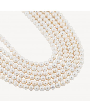 Perle Di Fiume Tonde Semiround 5,5-6mm A+ Bianco-PERLES DE RIVIÈRE HAUTE SÉLECTION | Worldofjewel.com