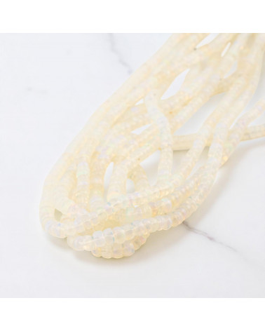 Opale Naturale Perlina Rondelle Lisce Tagliato Artigianalmente Prima Scelta 3,5-5,5mm- OPALE BIANCO | Worldofjewel.com