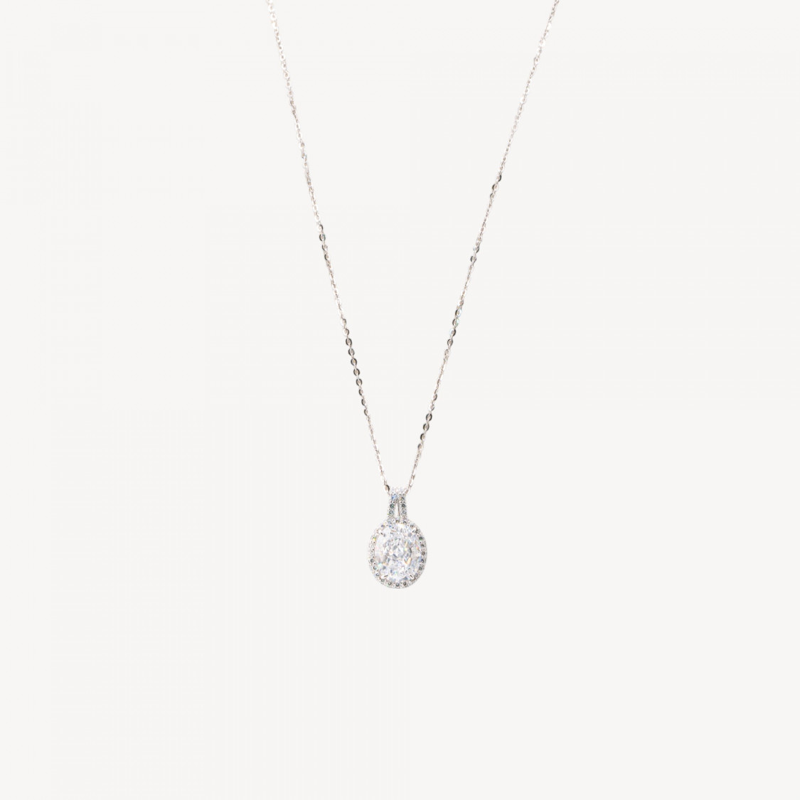 Collana Con Pendente In Argento Con Corindone MOD1512 Bianco-925 SILBER HALSKETTEN | Worldofjewel.com
