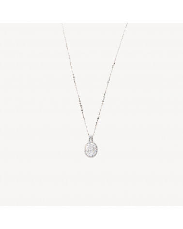 Collana Con Pendente In Argento Con Corindone MOD1512 Bianco-925 SILBER HALSKETTEN | Worldofjewel.com