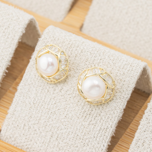 Ohrringe aus 925er Silber mit Zirkonia MOD1560 Gold