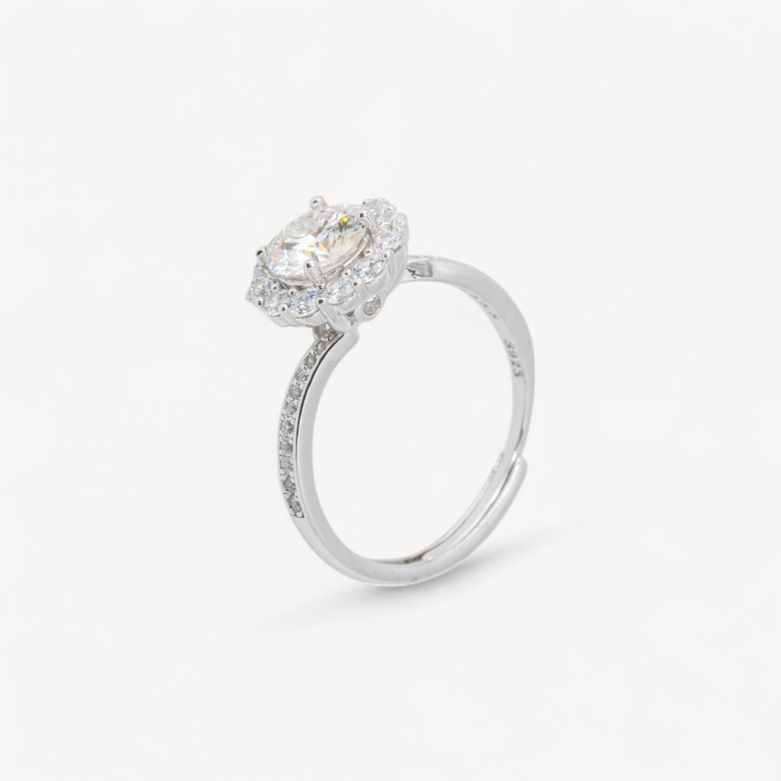 Anello In Argento Con Moissanite MOD1440-ANELLI DI ARGENTO 925 | Worldofjewel.com