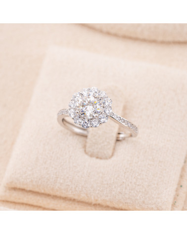 Anello In Argento 925 Con Moissanite MOD1440-ANELLI IN MOISSANITE E ARGENTO 925 | Worldofjewel.com