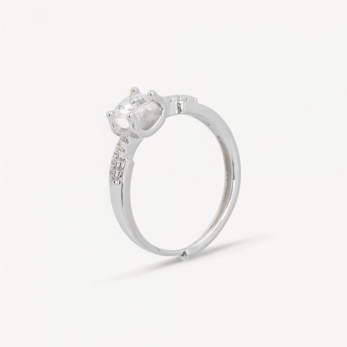 Anello In Argento Con Moissanite MOD1446-ANELLI DI ARGENTO 925 | Worldofjewel.com