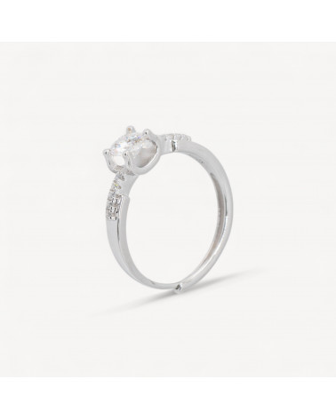 Anello In Argento Con Moissanite MOD1446-ANELLI DI ARGENTO 925 | Worldofjewel.com