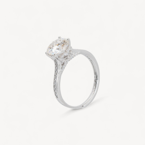 Anello In Argento Con Moissanite MOD1450-ANELLI DI ARGENTO 925 | Worldofjewel.com