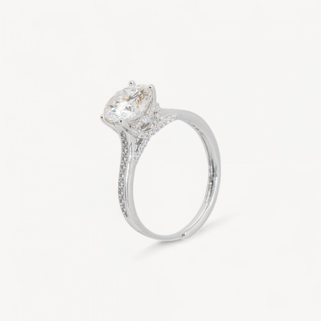 Anello In Argento Con Moissanite MOD1450-ANELLI DI ARGENTO 925 | Worldofjewel.com