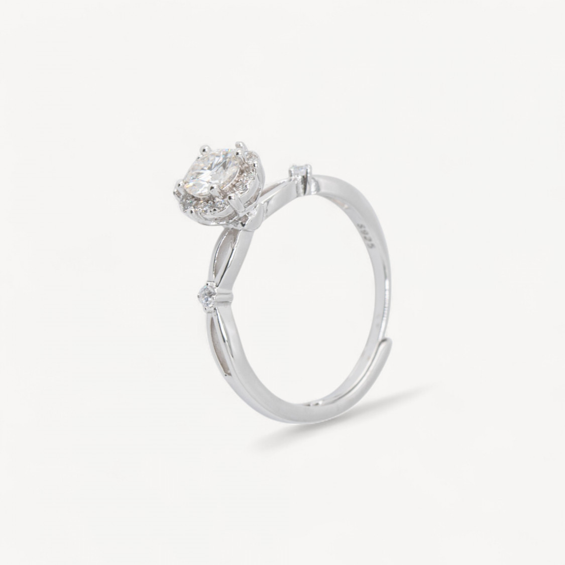 Anello In Argento Con Moissanite MOD1453-ANILLOS DE PLATA 925 | Worldofjewel.com