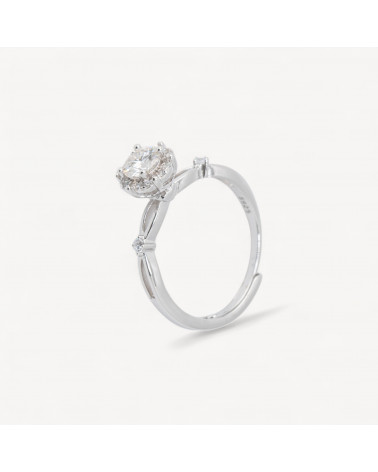 Anello In Argento 925 Con Moissanite MOD1453-ANELLI IN MOISSANITE E ARGENTO 925 | Worldofjewel.com