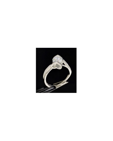 Anello In Argento 925 Con Moissanite MOD1434 Rodiato-ANELLI DI ARGENTO 925 | Worldofjewel.com
