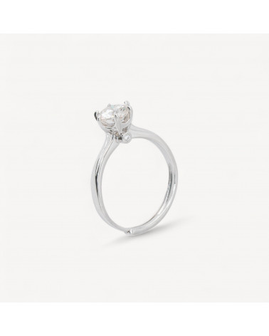 Anello In Argento 925 Con Moissanite MOD1435 Rodiato-ANELLI DI ARGENTO 925 | Worldofjewel.com