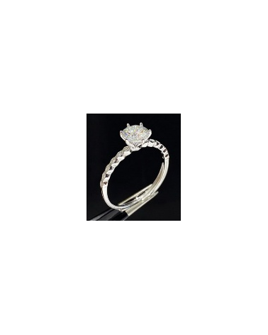 Anello In Argento 925 Con Moissanite MOD1445 Rodiato-ANELLI DI ARGENTO 925 | Worldofjewel.com