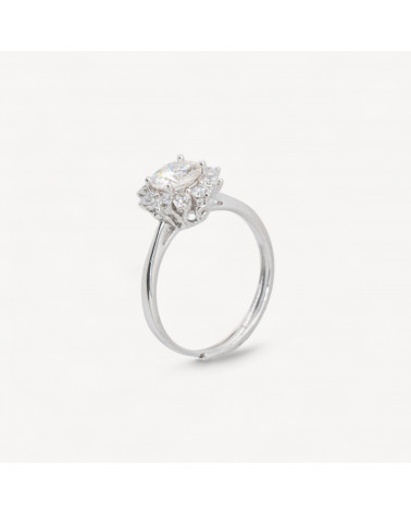 Anello In Argento 925 Con Moissanite MOD1447 Rodiato-ANELLI DI ARGENTO 925 | Worldofjewel.com