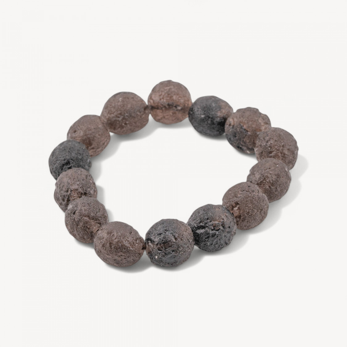 Bracciale Elastico Di Muscovite (Martian Meteorite) Scuro 13-14mm-BRACCIALI DI PIETRE E PERLE | Worldofjewel.com