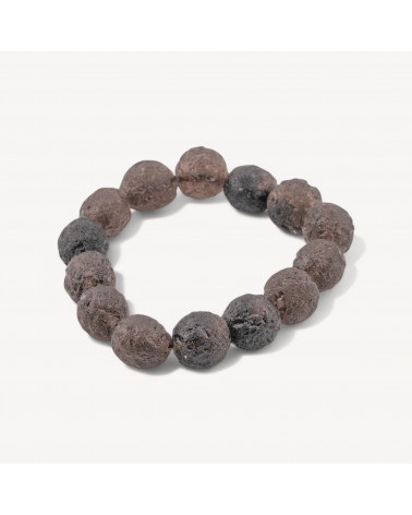 Bracciale Elastico Di Muscovite (Martian Meteorite) Scuro 13-14mm-BRACCIALI DI PIETRE E PERLE | Worldofjewel.com