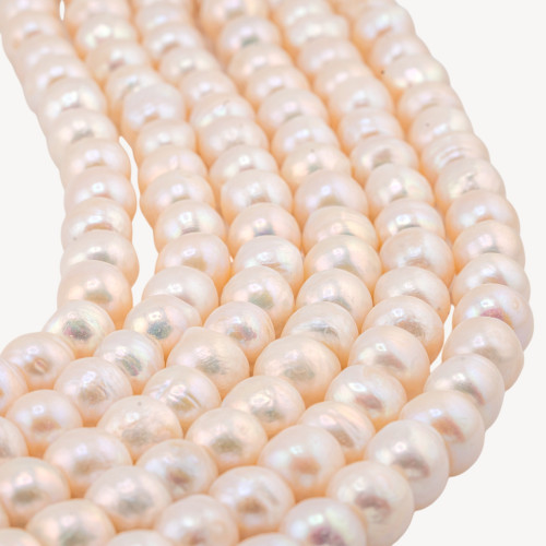 Perlas de Río Cipolline Rondelle 11-12mm Blanco