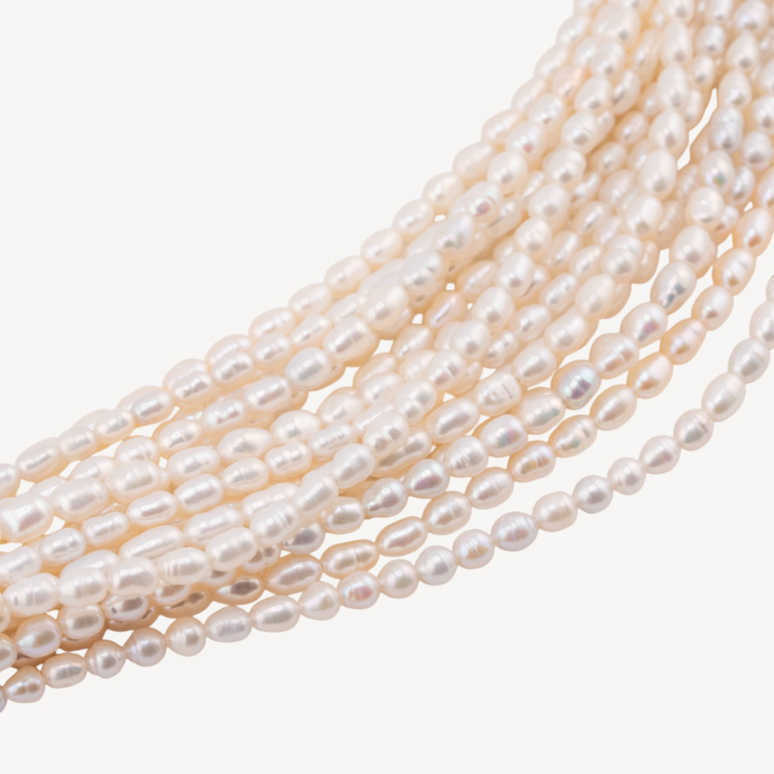 Perle Di Fiume Microperle Chicco Di Riso AA+ 3-3,5mm Bianco-MICROPERLAS NATURALES DE RÍO DE AGUA DULCE | Worldofjewel.com