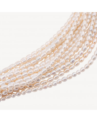 Perle Di Fiume Microperle Chicco Di Riso AA+ 3-3,5mm Bianco-MICROPERLAS NATURALES DE RÍO DE AGUA DULCE | Worldofjewel.com