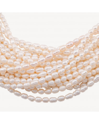 Perle Di Fiume Microperle Chicco Di Riso AA+ 4-5mm Bianco-MICROPERLAS NATURALES DE RÍO DE AGUA DULCE | Worldofjewel.com