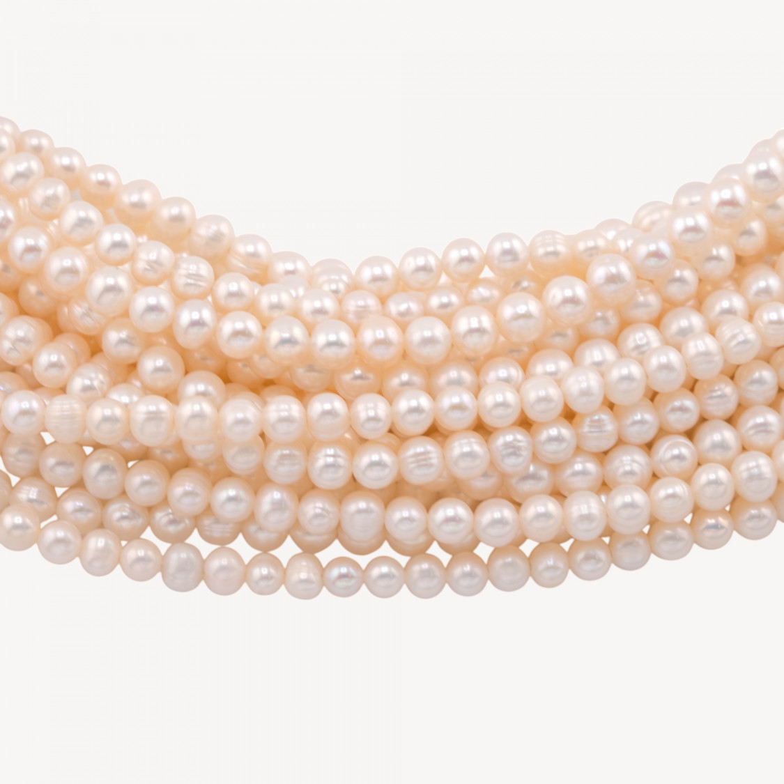 Perle Di Fiume Microperle Semiround A+ 4-4,5mm Bianco-MICROPERLAS NATURALES DE RÍO DE AGUA DULCE | Worldofjewel.com