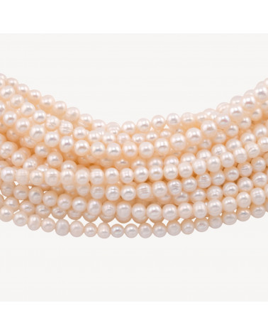 Perle Di Fiume Microperle Semiround A+ 4-4,5mm Bianco-MICROPERLAS NATURALES DE RÍO DE AGUA DULCE | Worldofjewel.com