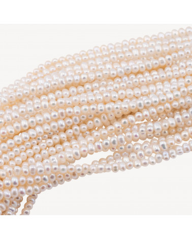 Perle Di Fiume Microperle Semiround AA+ 3-3,5mm Bianco-MICROPERLAS NATURALES DE RÍO DE AGUA DULCE | Worldofjewel.com