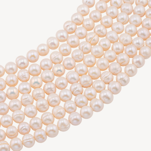 Perles de rivière semi-rondes AA+ 8,5-9 mm