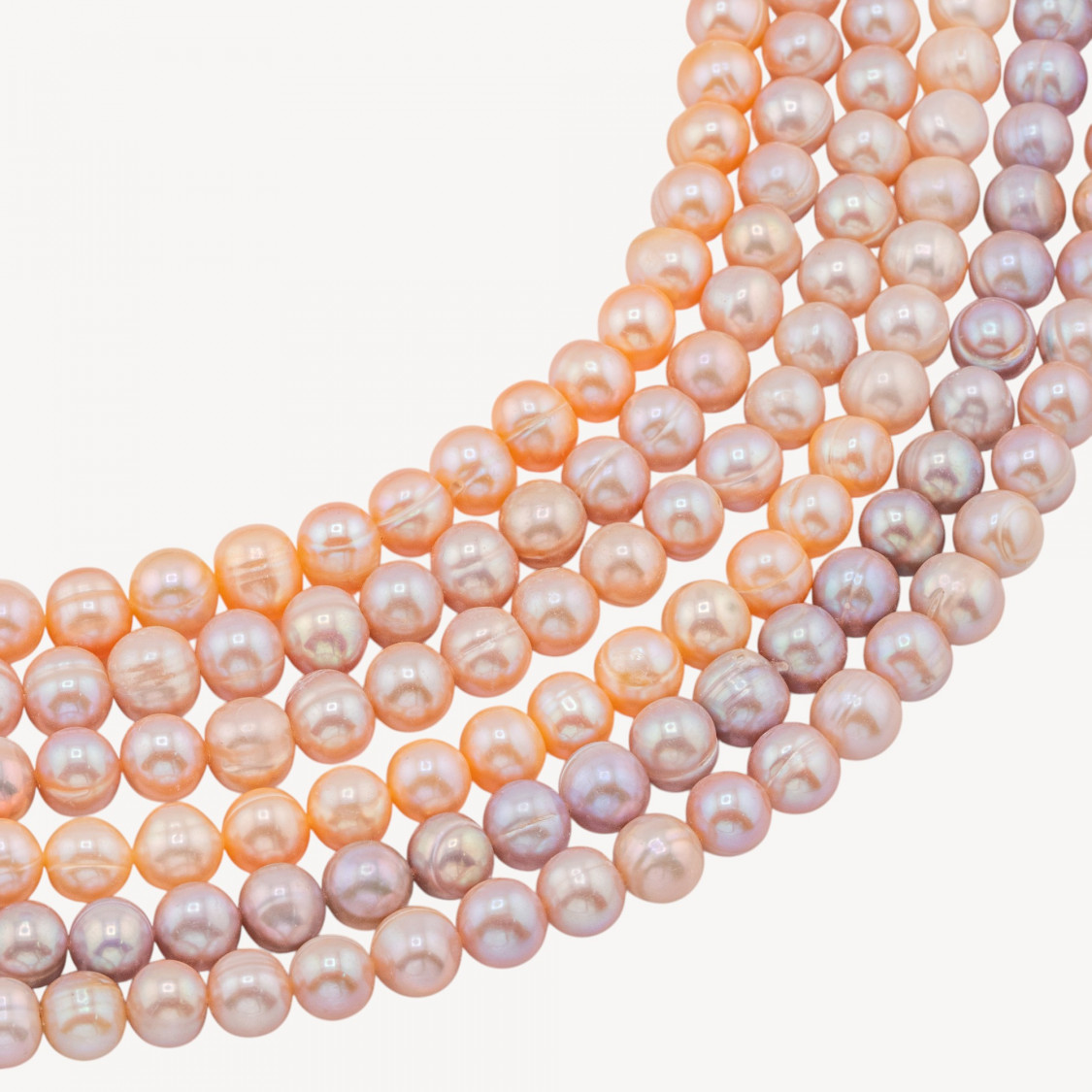 Perle di Fiume Semiround AA+ 8,5-9mm Rosa-OIGNONS RONDELLES RIVER PEARLS | Worldofjewel.com