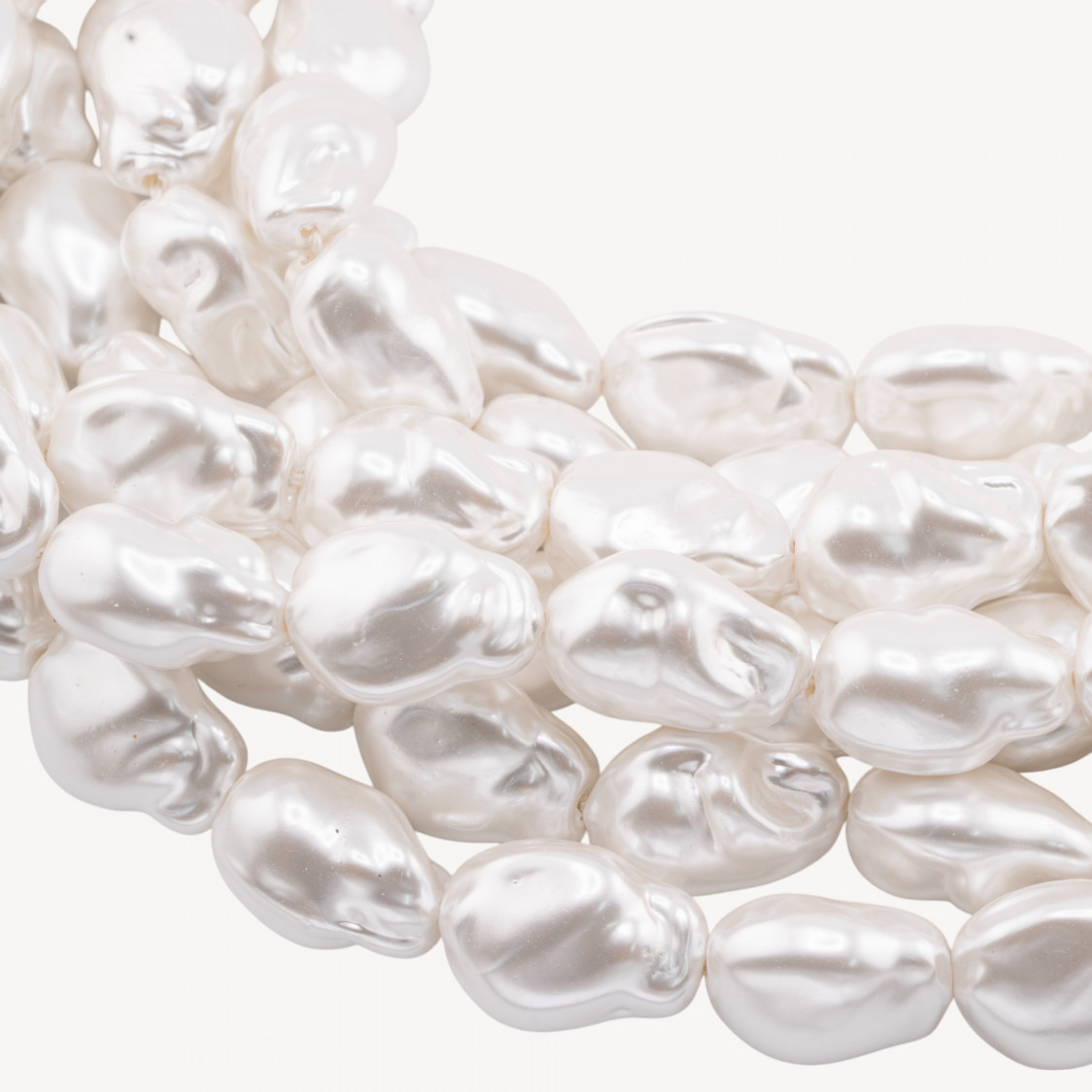Perle di Maiorca Bianca Gocce Barocche-PERLES BLANCHES | Worldofjewel.com