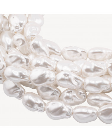 Perle di Maiorca Bianca Gocce Barocche-PERLES BLANCHES | Worldofjewel.com