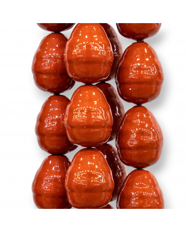 Perle di Maiorca Rosso Corallo Sardegna Barocca Irregolare 13x18mm-PERLES ROUGE CORAIL | Worldofjewel.com