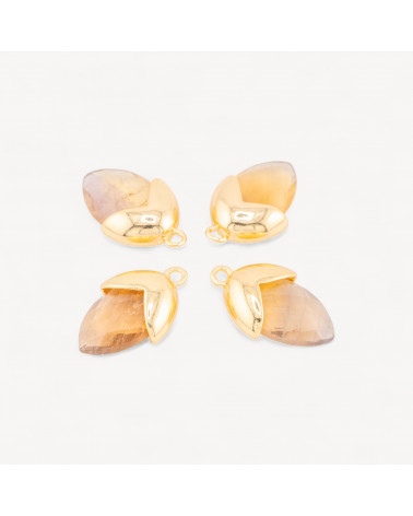Pendente Componente Di Pietre Dure Incastonate Con Bronzo Ghianda 1 Anellino 12,5x20mm 8pz Dorato Eosite-LINKS PIETRE NATURALI COLLEZIONE LITHOS | Worldofjewel.com